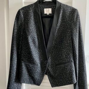 LOFT leopard/animal print blazer